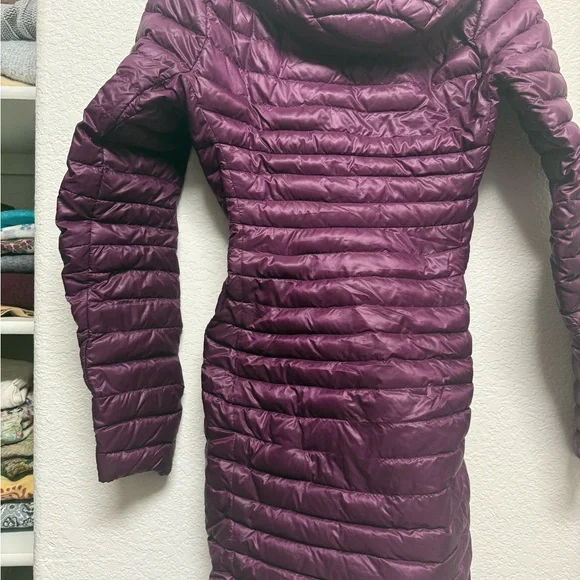 Women's Purple Arc’Terxyx Puffer Jacket  SX-S waist length w CURVES - Picture 4 of 4